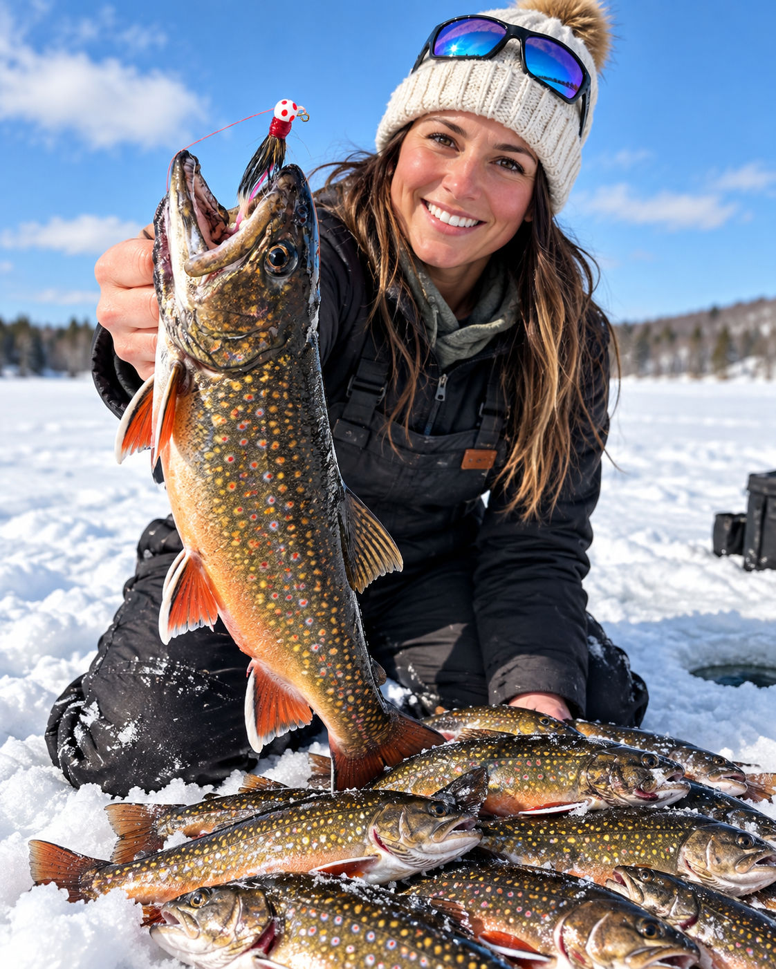 Plusieurs prises lors d'une sortie de pêche hivernale